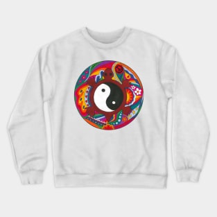 Psychedelic Yin Yang Turtle Crewneck Sweatshirt